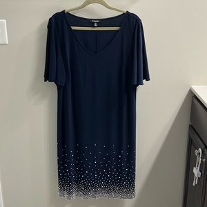 Navy Beaded Dress 🌟